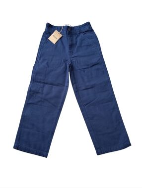 Mini Boden Boys 100% Cotton Navy Pants with Front Pockets And Side Cargo Pocket